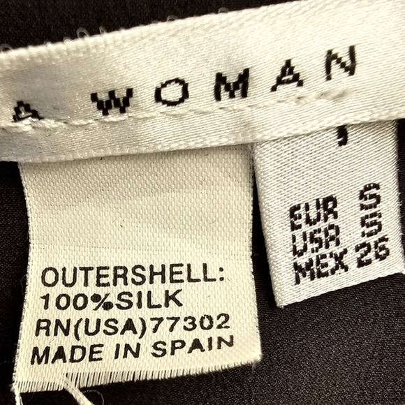 Zara Black Silk Blouse (S) - Picture 10 of 13